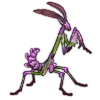 This is a beetle (well, mantis!) token from an event shop. Upon use, it will grant you an Empusa fasciata larva. Its gender and colour will be random!