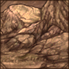 A bunch of rocks made out of eroding clay.